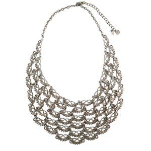 SIMPLY VERA Vera Wang scallop mesh chain bib necklace